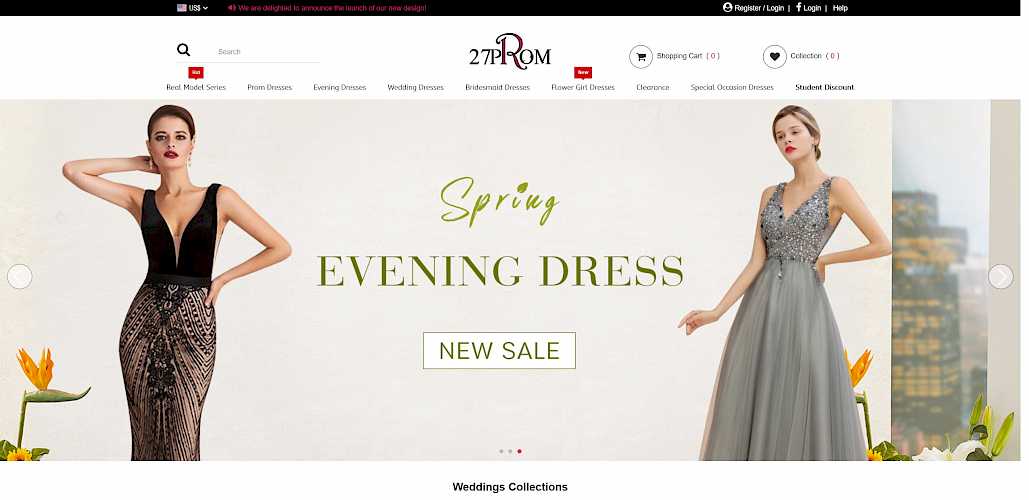 Screenshot Website 27Dress