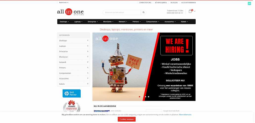 Screenshot Website All In One Systems
